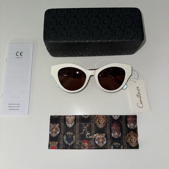 Camilla “The Duchess” white leopard classic acetate boho  display picture 1